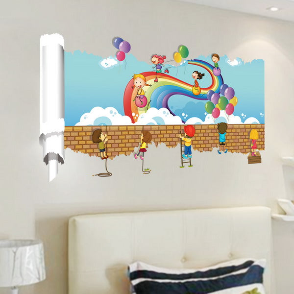23X47 Inches PAG 3D Wall Sticker Broken Paper Series II Living Room Home Wall Decoration