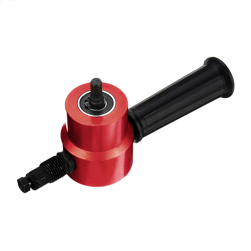 Drillpro Red/Gold/Grey Double Head Sheet Metal Nibbler Cutter Drill Attachment Metal Sheet Cutter