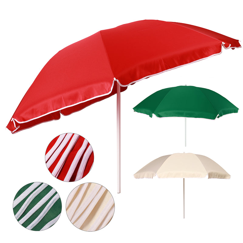 6.6Ft Outdoor Patio Umbrella 55.1-78.7inch Height Adjustable Beach Solar Umbrella with Crank Outdoor Camping Travel