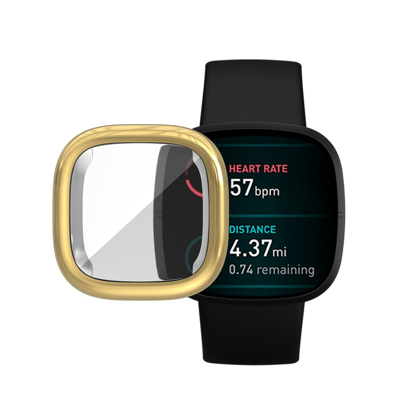 ENKAY Electroplating TPU Protective Case Watch Case Cover for Fitbit Versa 3 / Fitbit Sense