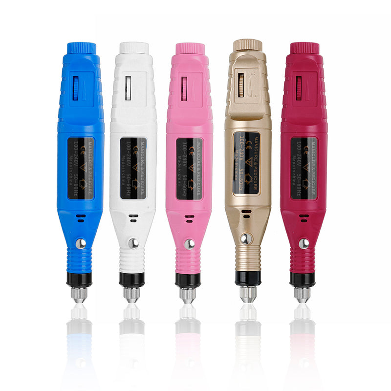 Professional Acrylic Electric Engraving Pen Nail Art Drill File Manicure Pedicure Polishing Tools Kit