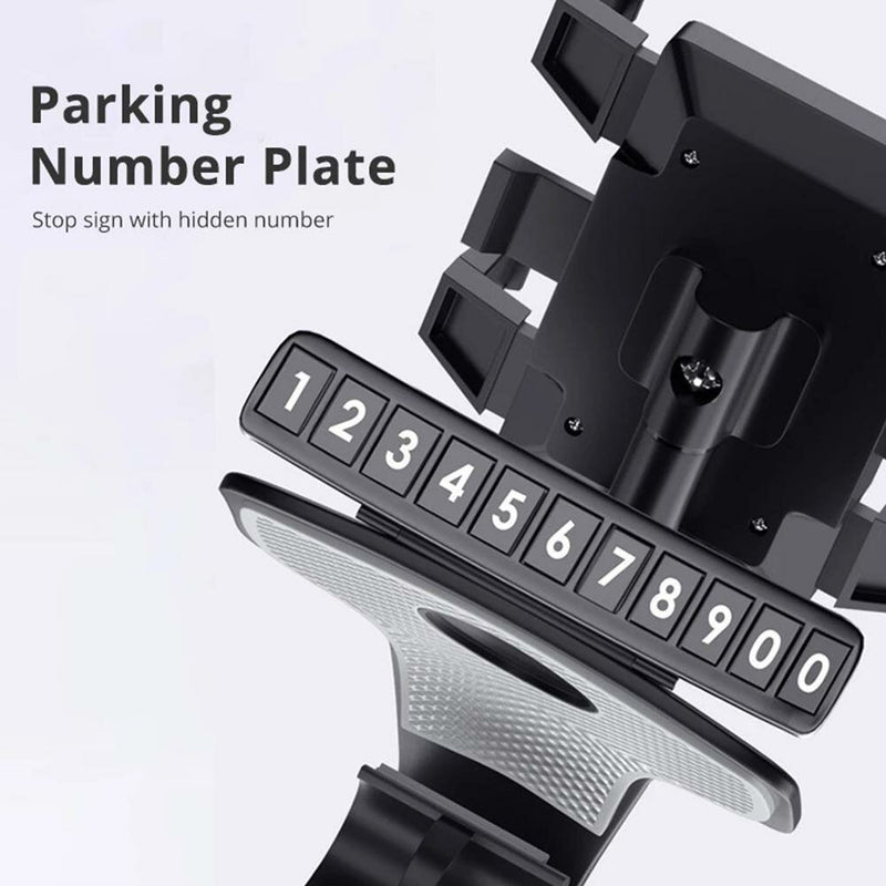 Parking Number Car Mobile Phone Holder Bracket Upgrade Multi-functional Vehicle With Navigation Rotating Car Dashboard Mobile Phone Bracket