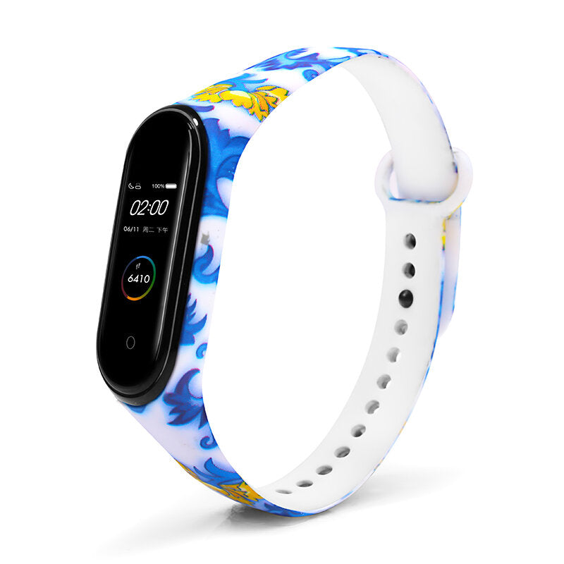 Color Pattern Watch Strap Watch Band for Xiaomi Miband 3 Mibnad 4 Strap Non-original