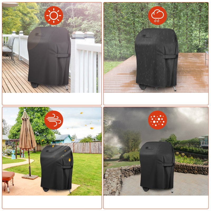 BBQ Grill Cover 30x25x47 inch Heavy Duty Waterproof Small Gas Grill Cover Waterproof/Windproof/Dust UV Resistant BBQ Special Grill Cover