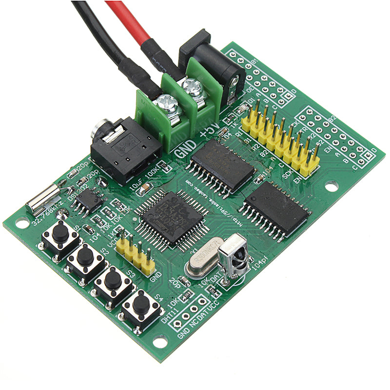 16X32 Colorful Multifunctional Clock Music Spectrum LED Lights Display Assembled Dot Matrix Board