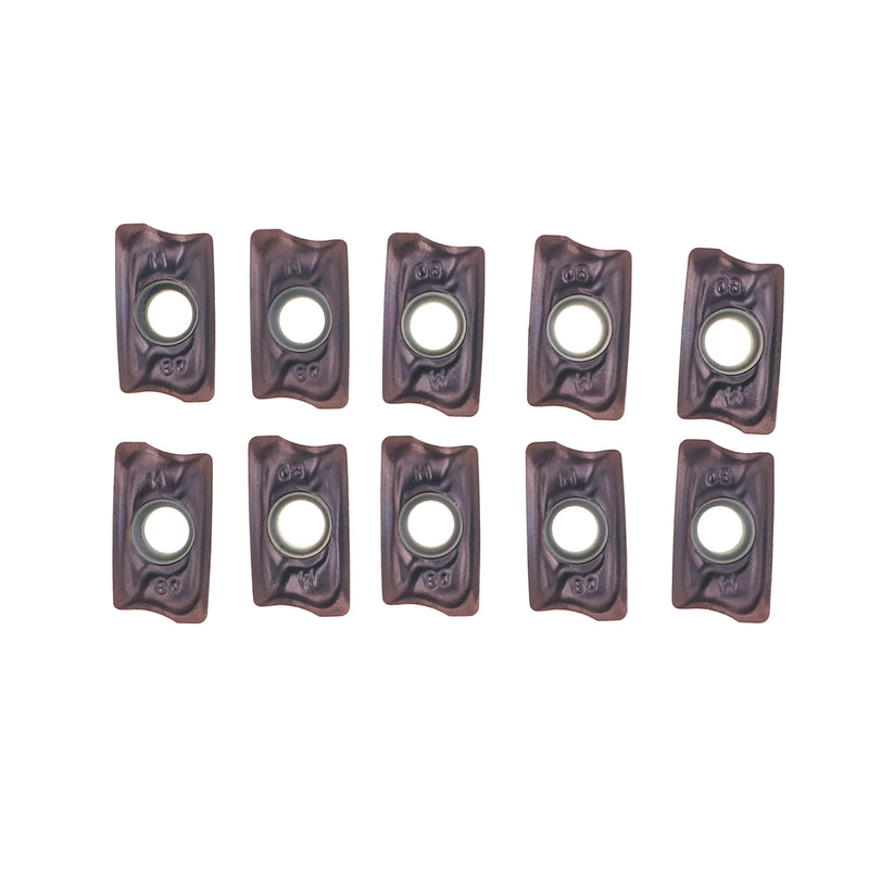 Machifit 10Pcs AOMT123608 Carbide Insert Cutter CNC Machine Milling Blade Carbide Tool