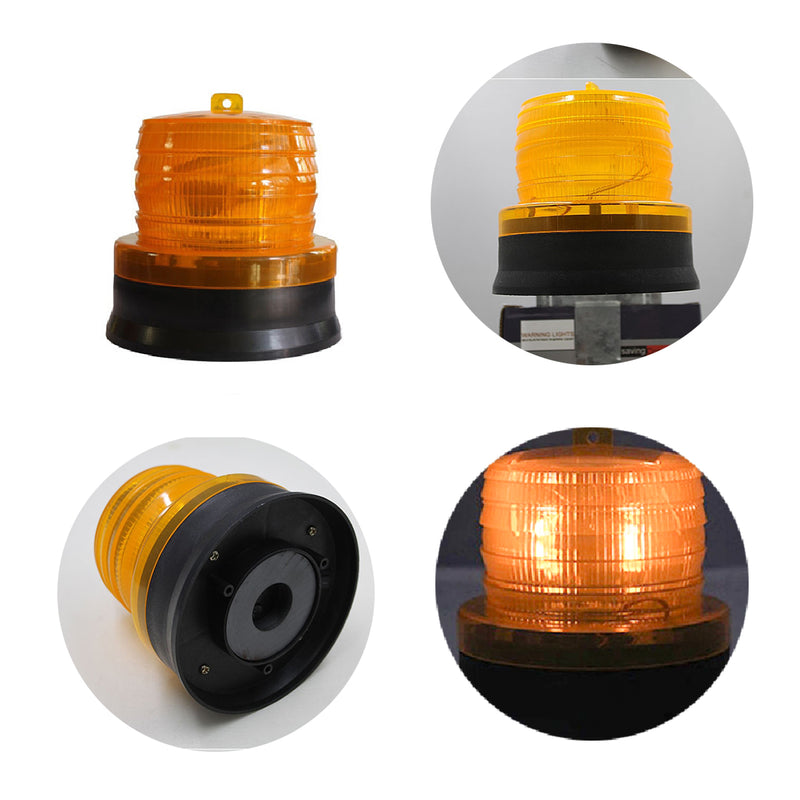 LED Solar Power Car Bus Emergency Warning Strobe Light Beacon Alarm Flash Lamps