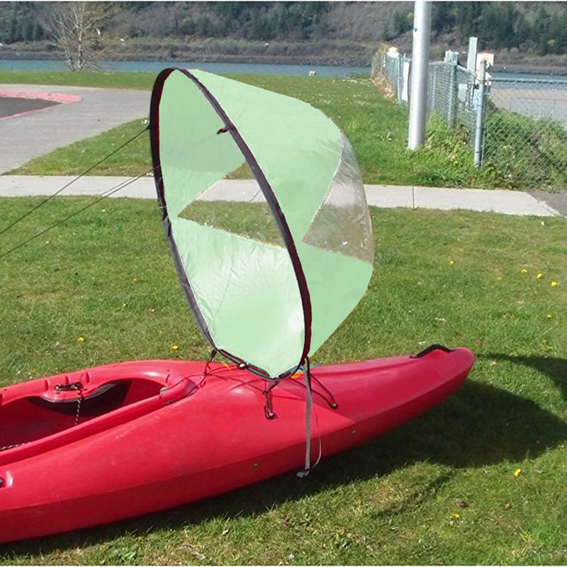 42 Inches Foldable Kayak Wind Sail Sup Downwind Paddle Canoe Stroke With Clear Window