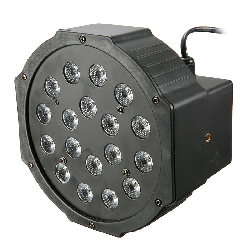 SOLMORE 18W DMX-512 RGB LED Par Stage Lighting Party DJ Disco KTV Christmas Projector Light AC110-220V