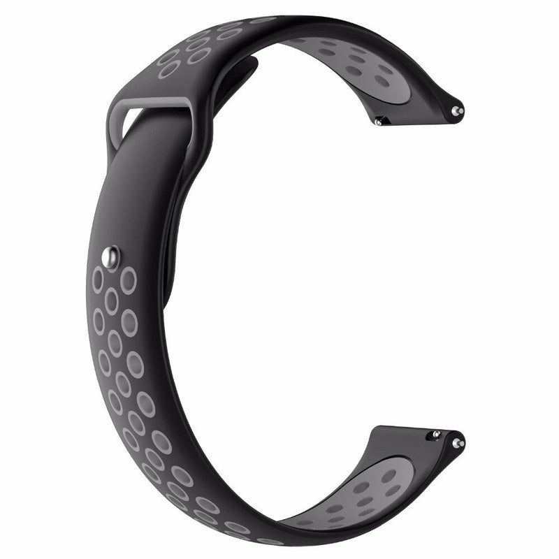 Dual Color Hole Reverse Buckle Silicone Watch Band Watch Strap for Haylou LS02 BW-HL1 BW-HL2 BW-HL1T BW-HL1Pro