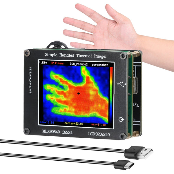 24 * 32 Pixel Infrared Sensor Thermal Imager -40 to 300 2.0inch LCD Display 240*320 Resolution Clear Definition Imaging Camera