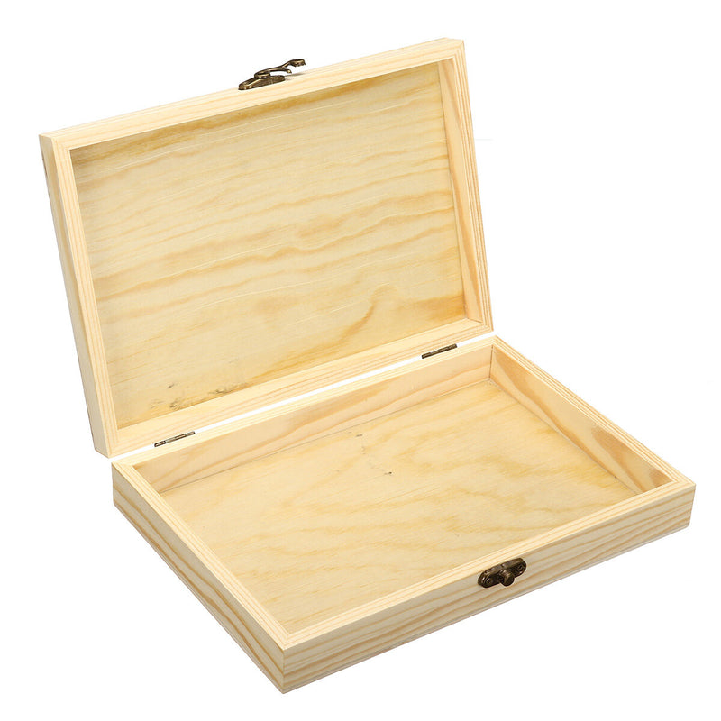 Wooden Cigar Box Portable Rectangular Natural wood packing Storage Case Gift