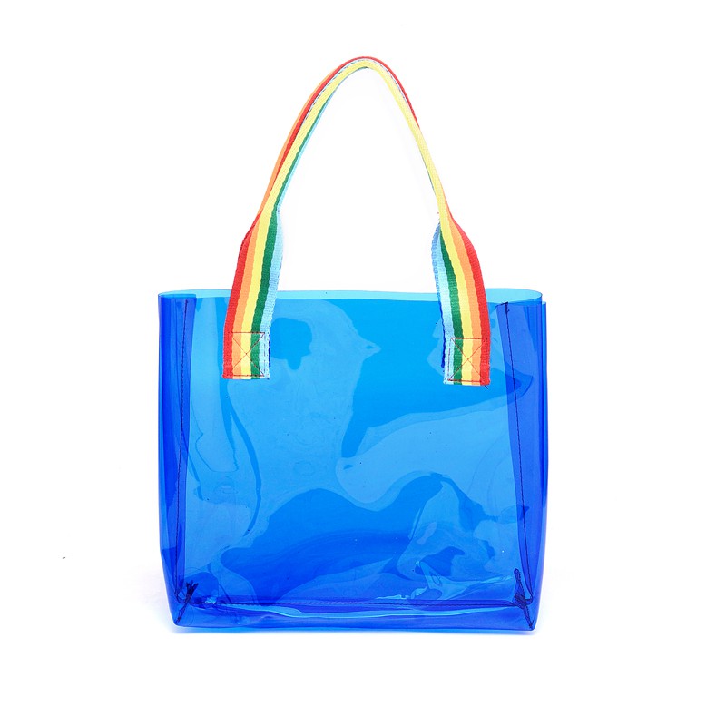 Honana HN-B65 Colorful Waterproof PVC Travel Storage Bag Clear Large Beach Outdoor Tote Bag