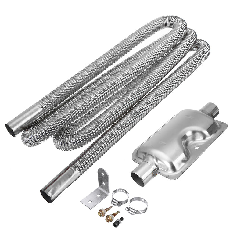 250cm Stainless Steel Exhaust Pipe W/Silencer For Parking Air Diesel Heater