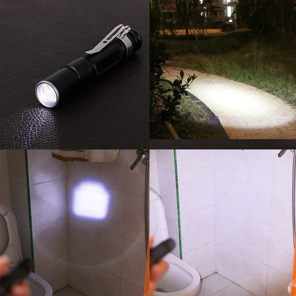 XPE Ultra Bright Zoombale LED AAA Flashlight MINI Torch Waterproof Pocket Light Pen Light Powerful EDC Keychain Flashlight