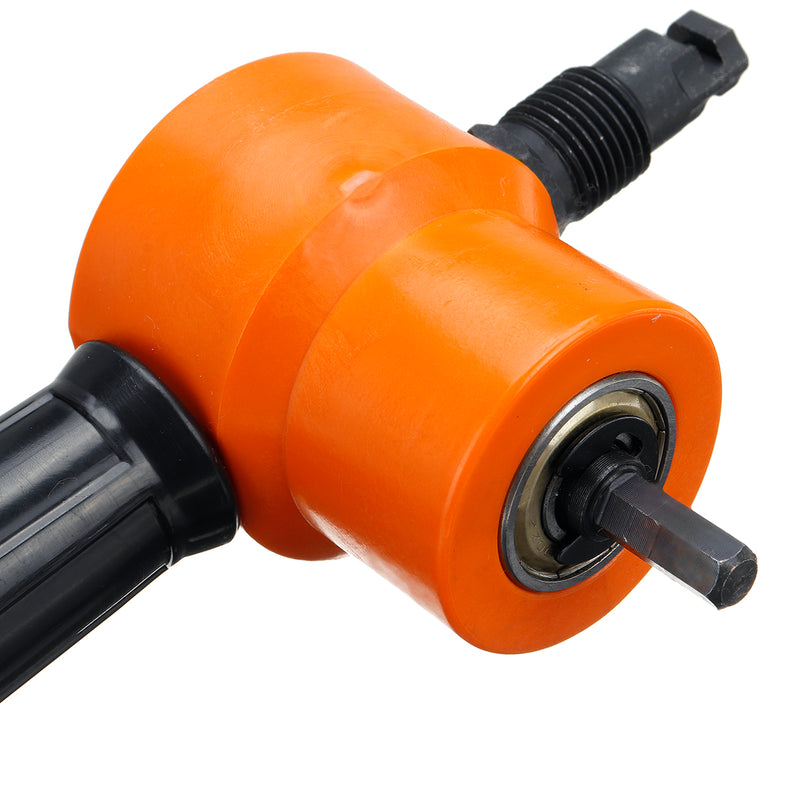 Double Headed Sheet Metal Nibbler Cutter Drill Attachment Cutter with Extra Punch