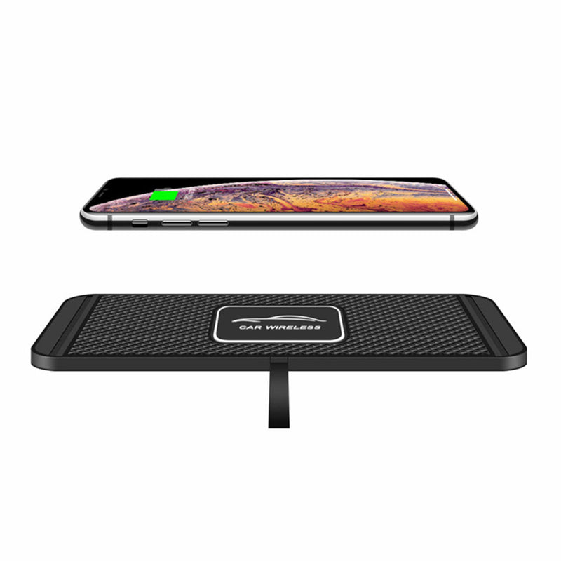 Car Qi Wireless Charger Pad With Anti Skid Rubber Base