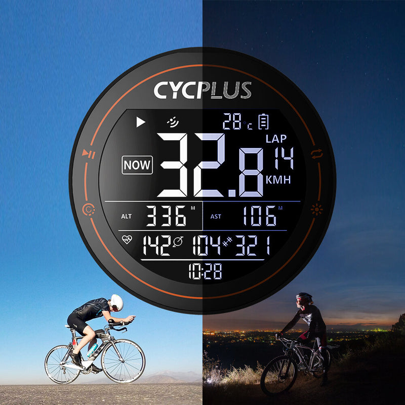 CYCPLUS M2 Bike Computer ANT+ GPS Bluetooth Smart Wireless Stopwatch Speedometer Odometer Waterproof Cyclocomputer Accessories for MTB Road Cycle