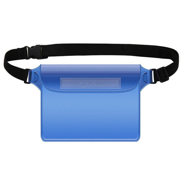 Bakeey Universal Big Large Capacity Swimming Diving PVC Translucent Mobile Phone Watches Storage Waist Pouch Waterproof Bag
