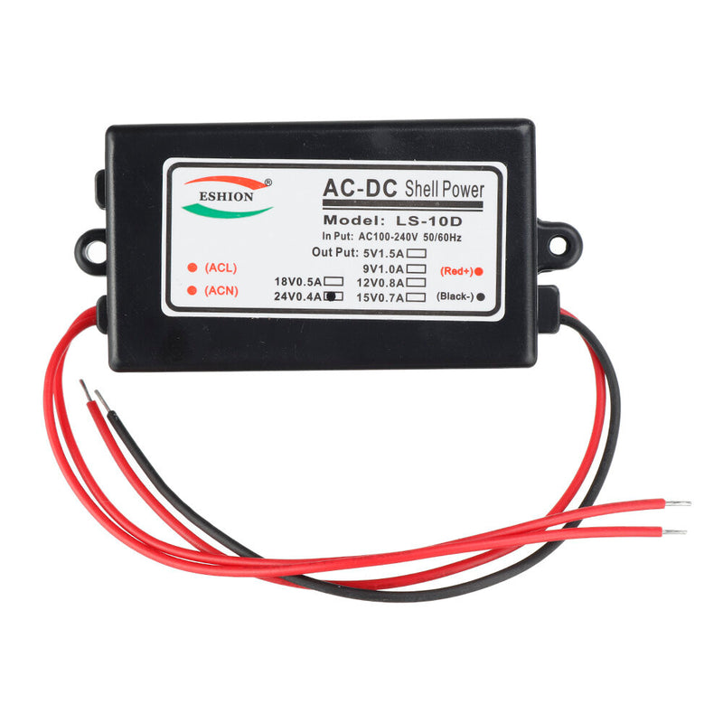 Yushun LS-10D 5V/9V12V/24V 9W Switching Power Supply Module High Efficiency LED Power Supply with Black Shell