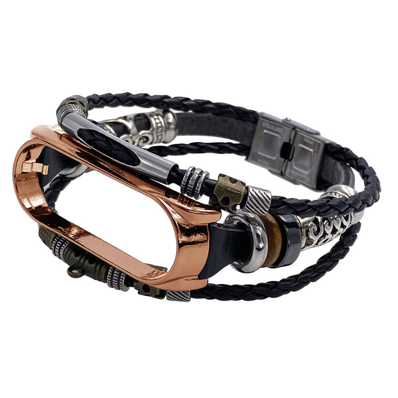 Bakeey Buckle Metal Shell Ethnic Style Beaded Retro Replacement Strap Upgrade Version Smart Watch Band For Xiaomi Mi Band 5 Non-original