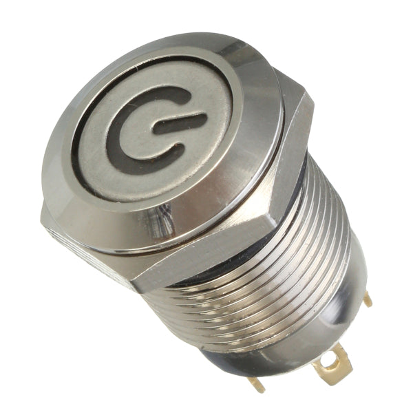 Excellway 12V 4 Pin Led Metal Push Button Switch Momentary Power Switch Waterproof