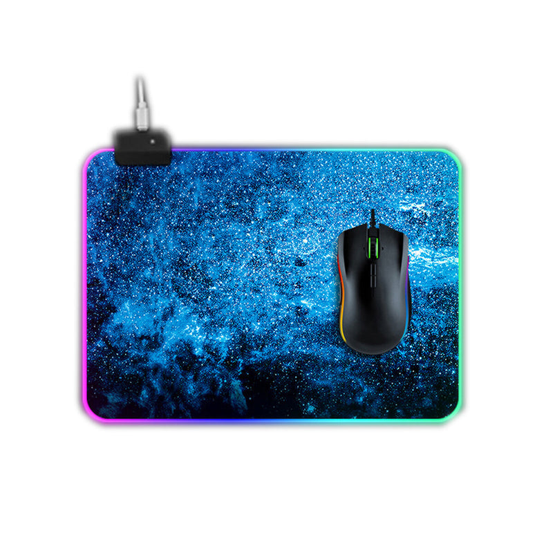 Starry sky Oversized Non-slip Thickened Mouse Pad RGB Gaming Keyboard Pad for PC Latop