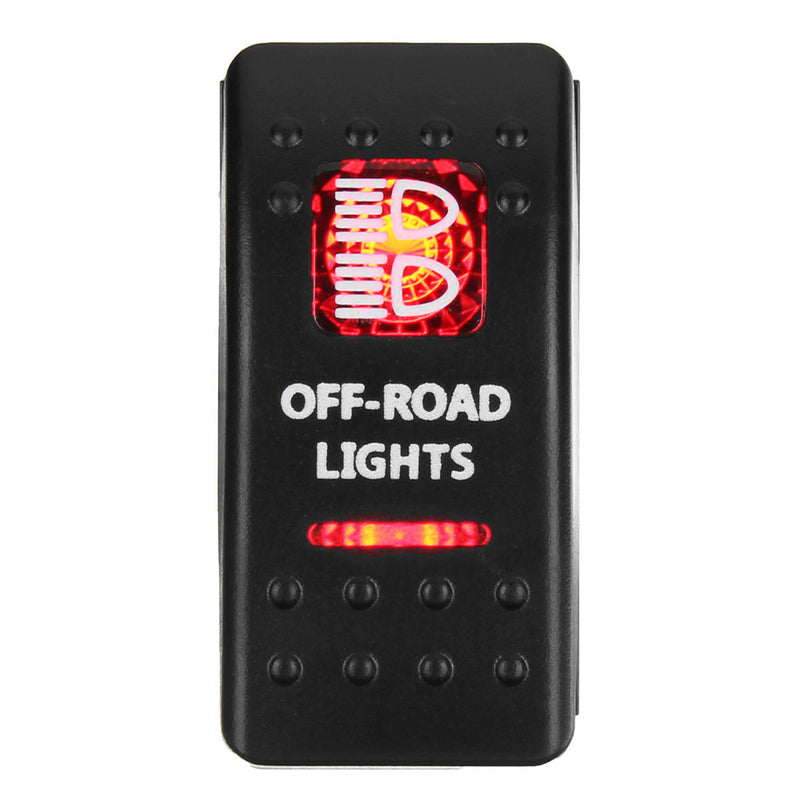 12V-24V SPST ON-OFF Red LED Light Rocker Switch Boat Car Caravan Waterproof