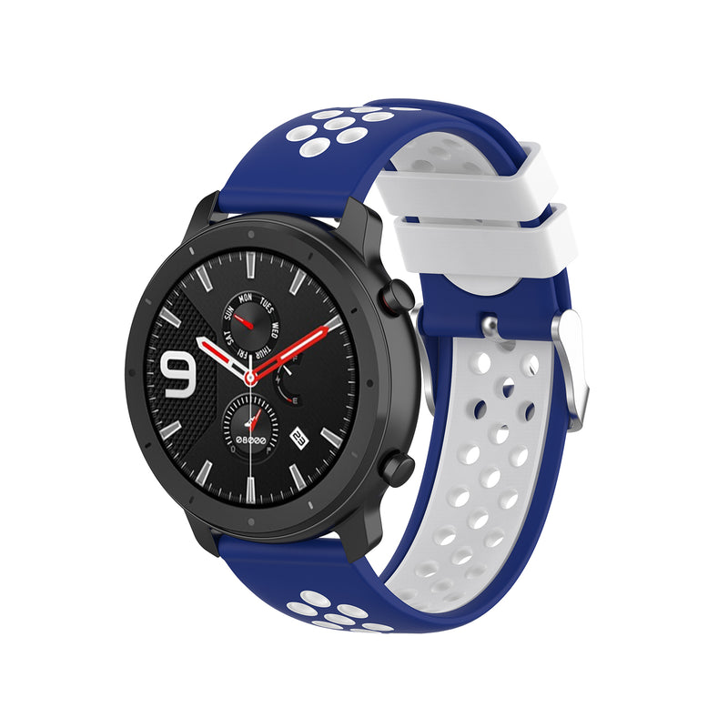 Bakeey 22mm Two-color Buckle Strap Stoma Silicone Replacement Strap For Amazfit GTR 47MM
