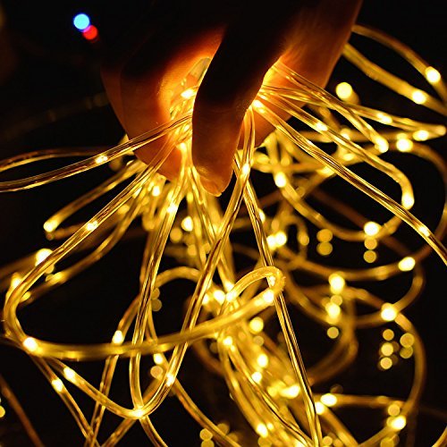 Solar Powered 12M 100LEDs Copper Wire Tube Waterproof Fairy String Light For Christmas