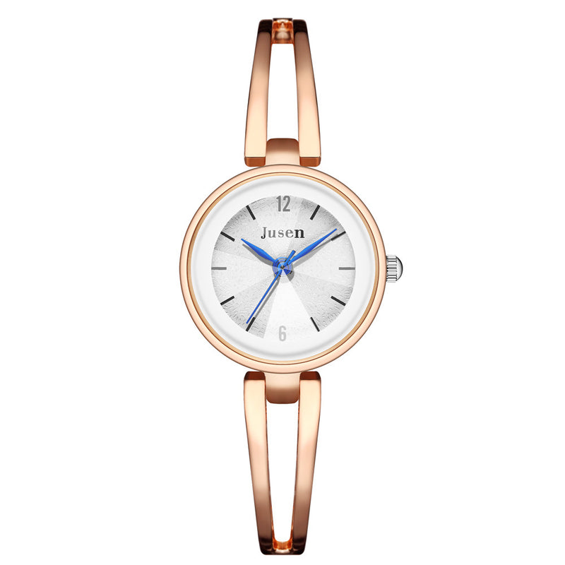 JUSEN JS6222 Hollow Metal Strap Fashion Simple Dial Ladies Dress Women Quartz Watch