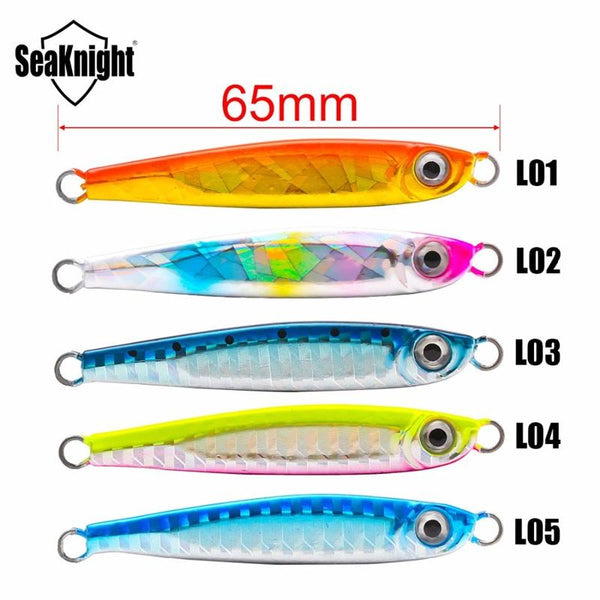 SeaKnight SK302 1PC 21g 65mm Jigging Fishing Lure Metal Sinking Spoon Fishing Baits 3D Eyes