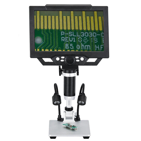 G1600 9 Inches Large Color Screen Digital Microscope HD 12MP Display 1-1600X Continuous with LED Highlight Fill Light