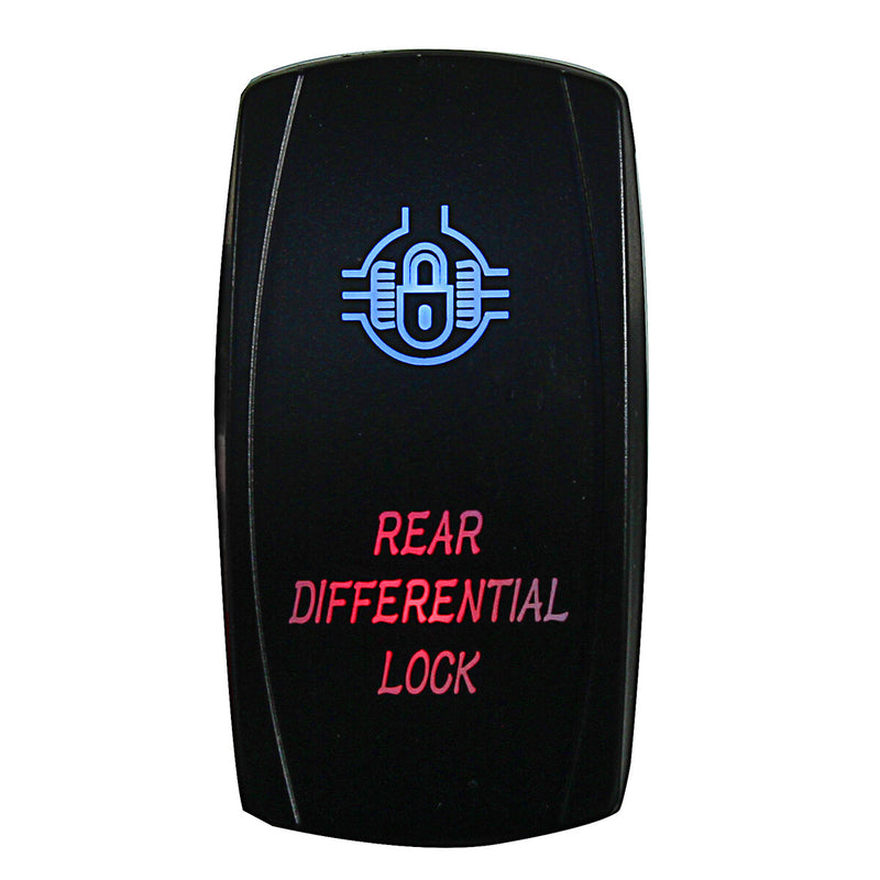 12V-24V Dash ON OFF Rocker Switch Blue Red Dual LED Light Car Marine