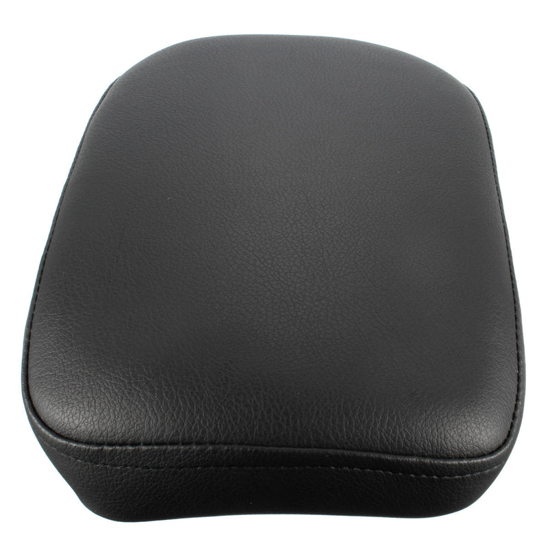 Motorcycle Rear Pillion Rectangular Seat Pad 6/8 Suction Cup Black For Harley Cruiser Custom