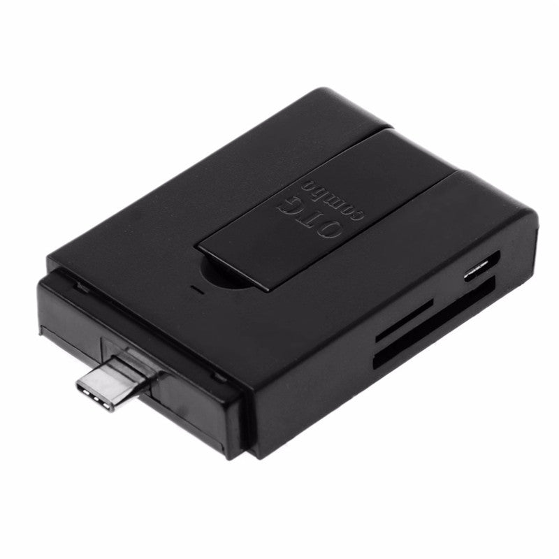 Bakeey Type-c Dual USB 2.0 Micro USB OTG Desktop Holder Memory Card TF Card Reader for Mobile Phone