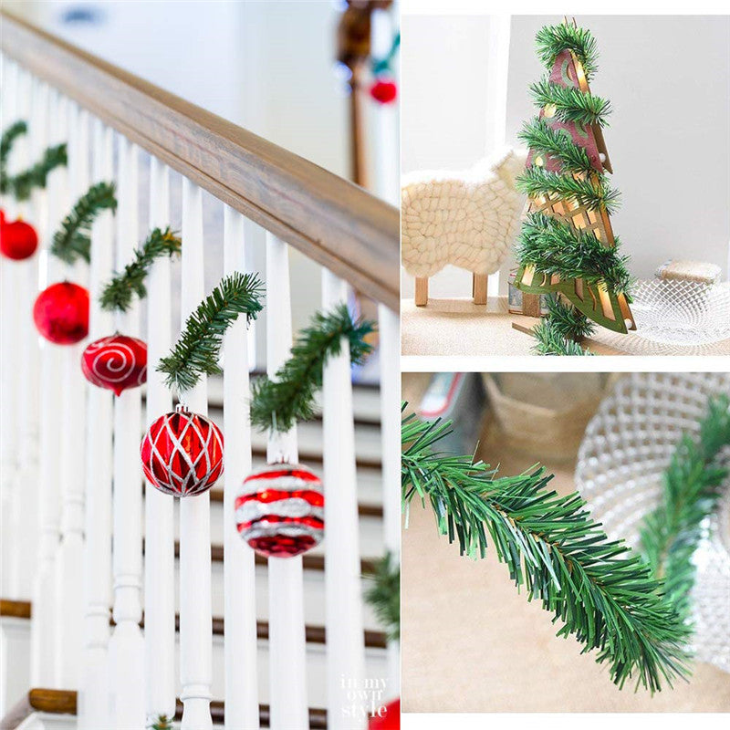 5.5M Christmas Tree Decoration Wreath Door Hanging Garland Window Wall Ornament Party Christmas Decorations Clearance Christmas Lights