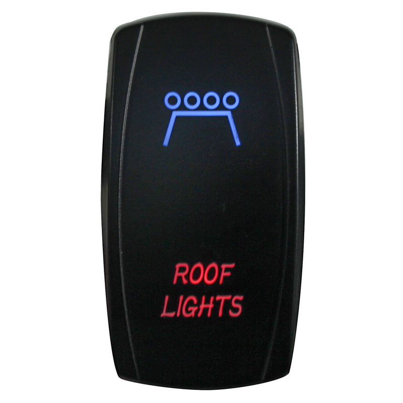 12V-24V Dash ON OFF Rocker Switch Blue Red Dual LED Light Car Marine