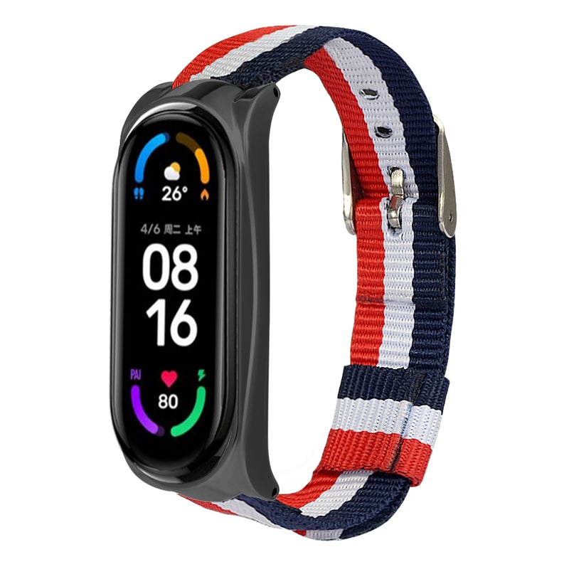 Bakeey Comfortable Sweatproof Nylon Canvas Watch Band Strap Replacement for Xiaomi Mi Band 6 / Mi Band 5 Non-Original