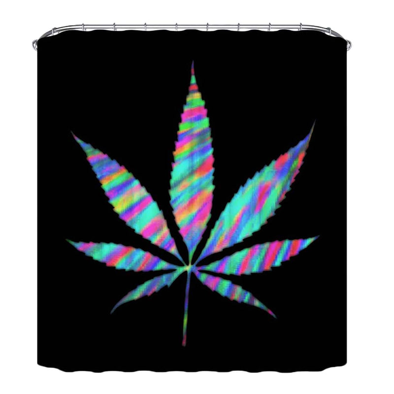 Bakeey Plant Leaves Printed Curtain For Bathroom Shower Anti-slip Bath Mat Sets Toilet Cover Kitchen Carpet-4-piece Set