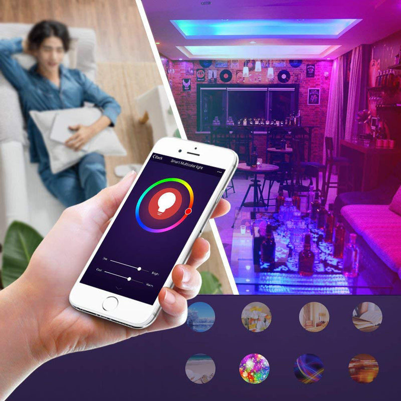 Lombex E27 10W RGBWW WIFI APP Voice Control Smart LED Light Bulb Work with Amazon Alexa AC110-255V