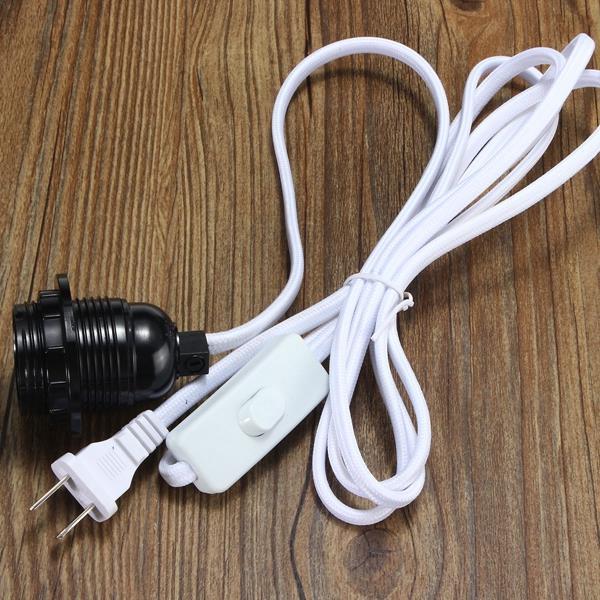 2.5M Cord E27/E26 Edison Pendant Light Holder Hanging Lamp Socket US Plug Adapter Switch