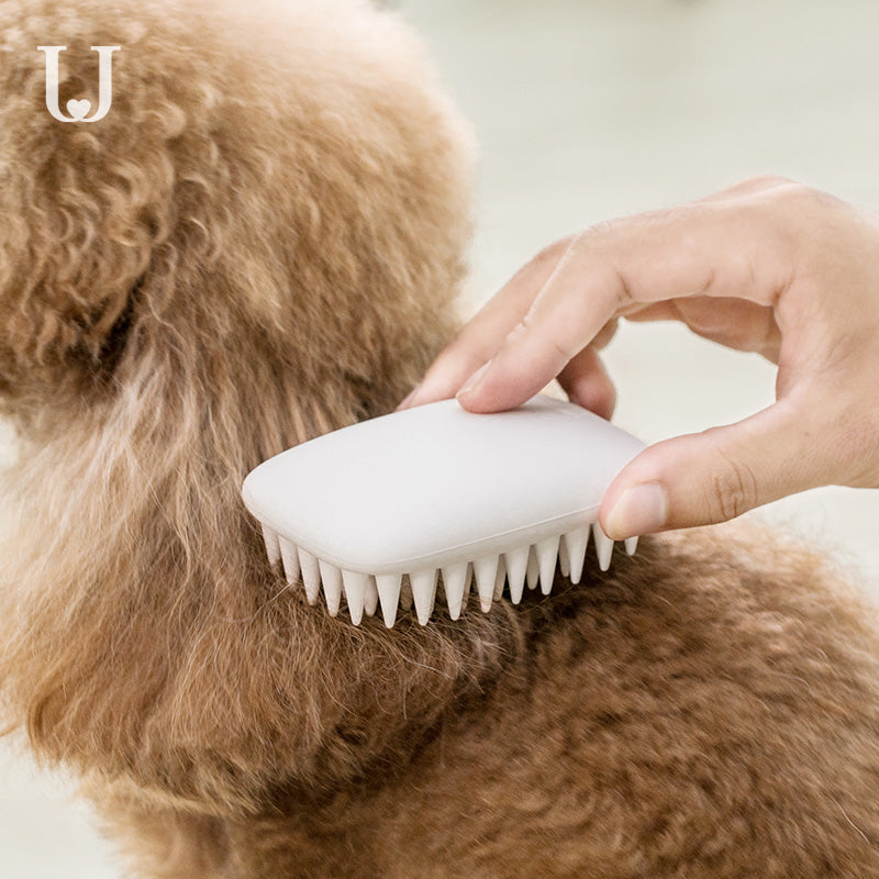 Jordan&Judy Pet Dog Silicone Comb Hair Removal Brush Smooth Surface Easy Cleaning From