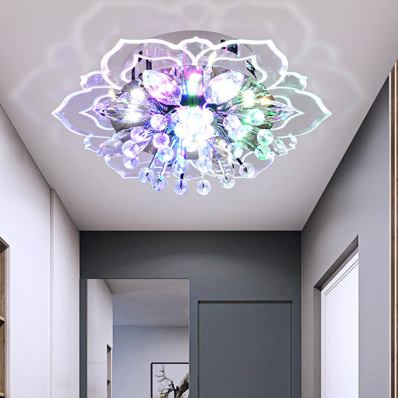 Modern Crystal LED Ceiling Light Fixture Pendant Lamp Lighting Chandelier 9W New