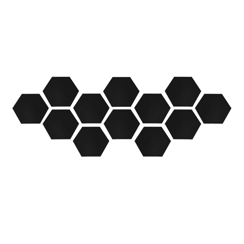 12Pcs 3D Wall Stickers DIY Mirror Hexagon Vinyl Removable Decal for Home Living Room Art Decoration