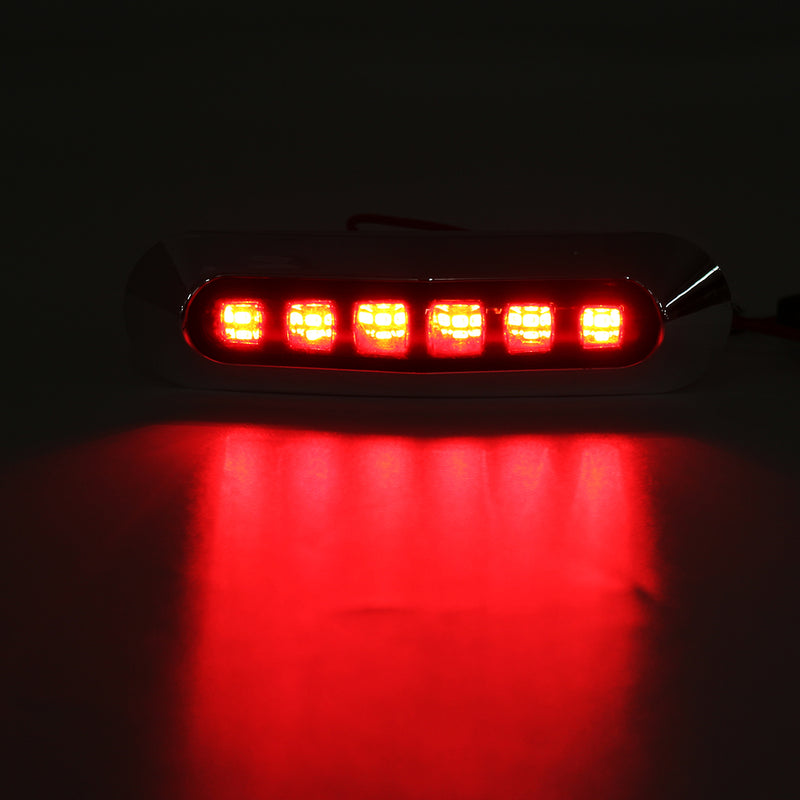 10PCS 12V 24V 6 LED Side Marker Lights Lamp Red for Truck Trailer Caravan Lorry Van