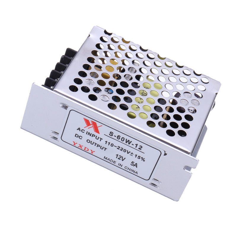 5pcs AC 100-240V to DC 12V 5A 60W Switching Power Supply Module Driver Adapter LED Strip Light