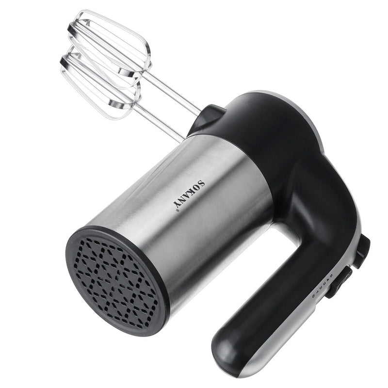 800W Kitchen Electric Hand Mixer with 5 Speeds, Whisk with Egg Beater, Dough Hook - Speeds Beater