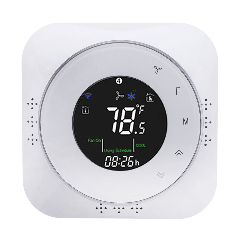 BHP-6000H-WiFi Black/White 24V WiFi Smart Heat Pump Thermostat Temperature Controller Smart Life/Tuya APP Remote Control Works with Alexa Google Home