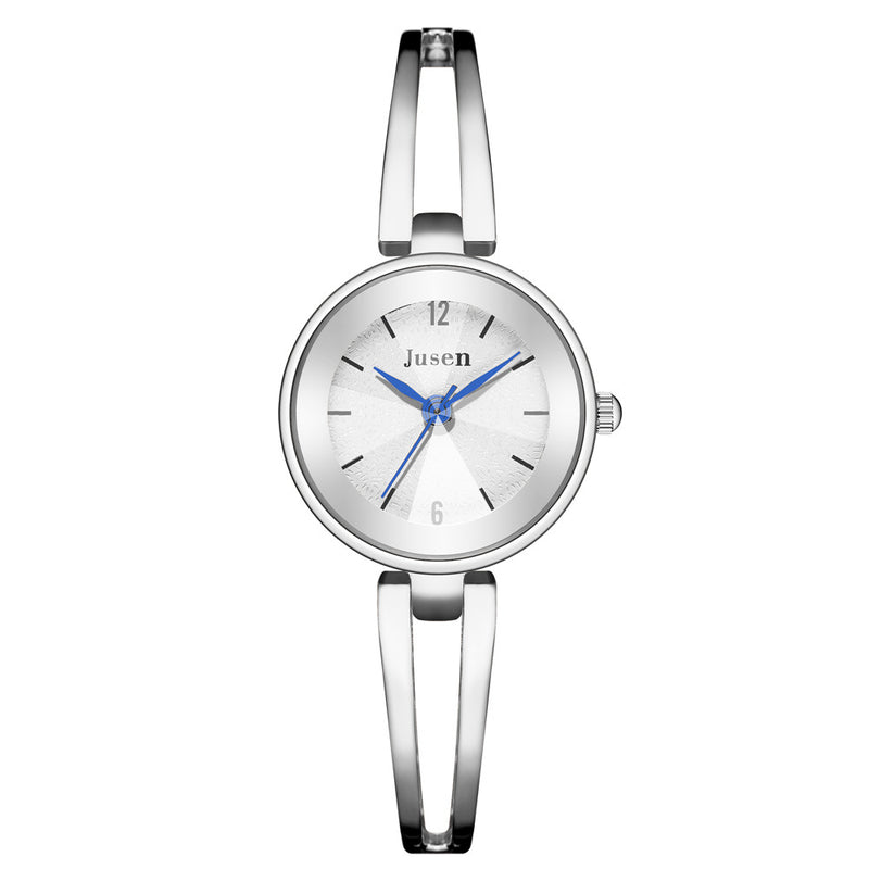 JUSEN JS6222 Hollow Metal Strap Fashion Simple Dial Ladies Dress Women Quartz Watch